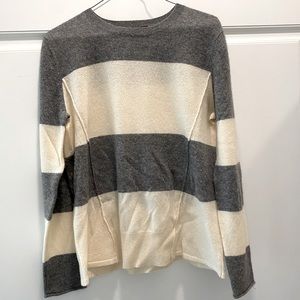 Lord and Taylor 100% cashmere striped sweater, Size M